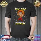 Santa Claus Big Nick Energy Xmas Strong Gym Christmas T-Shirt