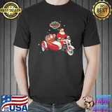 Santa riding harleydavidson motorbike christmas classic shirt