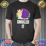 Sarcastic Sarcasm Snailed It Animal Pun Joke Sayings Vintage T-Shirt