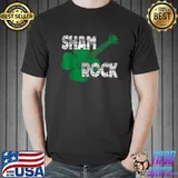 Sham Rock St Patricks Day With Shamrock Guitar T-Shirt
