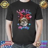 Shih Tzu Dog Lover Hearts Cute Mom Mama Mother T-Shirt