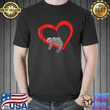 Sloth Valentines Day Sloths Valentine Heart T-Shirt