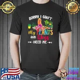Sorry My Plants And Dogs Need Me Flowers Golden Retriever Owner T-Shirt