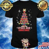 Spider man Christmas tree Marvel shirt