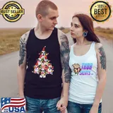 St. Bernard Dog Christmas Tree Lights Puppy Lover T-Shirt Tank Top