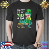 St Patricks Day Dinosaur Happy St Pat Trex T-Shirt