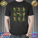 St Patricks Day Leprechaun Football Player Clover T-Shirt