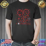 Stethoscope Hearts Happy Valentines Day Nurse T-Shirt