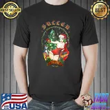 Sullen women xmas tree santa hat merry christmas T-Shirt