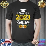 Sunflower Senior Mom 23 Graduation Senior 23 Class Of 2023 T-Shirt
