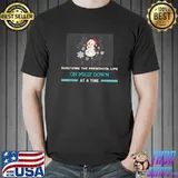 Surviving the preschool life one meltdown at a time snowman santa hat christmas T-Shirt