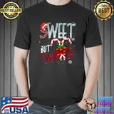Sweet But Twisted Candy Cane Santa Hat Christmas Xmas Candy Cane T-Shirt