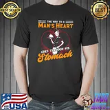 The way to a man's heart goes through his stomach cooking heart chef & cook T-Shirt