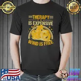 Therapy Is Expensive Wind Is Free Motorcycle Lovers Bike Rider Stars T-Shirt