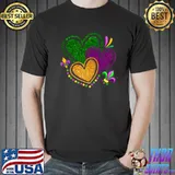 Three Mardi Gras Hearts Mardi Gras Mardi Gras Costume T-Shirt