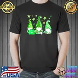 Three Nurse Gnomes St Patrick's Day Tee Nursing Lover Gifts Stars T-Shirt