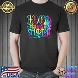 Tie Dye 100 Days Smarter Student Happy 100th Day Of School T-Shirt