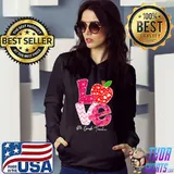 Valentines Day Love 6th Grade Teacher Teacher Apple T-Shirt Hoodie