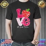 Valentines Day Love 6th Grade Teacher Teacher Apple T-Shirt