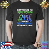 Video Games Every Now And Then I Leave My Enjoy My Presence Video Colors Room Gaming T-Shirt