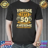 Vintage 1973 50 Year Old Gift Vintage 50th Birthday Retro Stars T-Shirt
