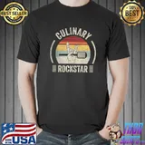 Vintage Culinary Rockstar Funny Culinary Chef Cook Lover Premium T-Shirt