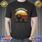 Wasd It's What Moves Me Pc Gamer Retro T-Shirt
