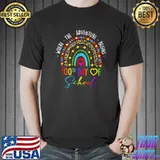 Where The Adventure Begins 100th Day Of School Teacher 100 Days Smarter Leopard Rainbow T-Shirt
