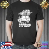 Will Talk Cars With Anyone Automobile Lover With Xmas Tree Christmas Design T-Shirt