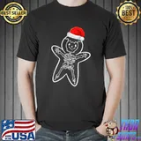 X-Ray Gingerbread Santa Hat Skeleton Christmas Nurse Xray Tech T-Shirt