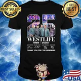 25 Westlife 1998-2023 thank you for the memories signatures shirt