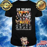 50 years 1973-2023 Kiss thank you for the memories signatures shirt