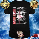 64th anniversary 1959 2023 Kansas city Chiefs Travis Kelce Andy Reid signatures shirt