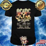 AC DC 50 years 1973-2023 thank you for the memories signatures shirt