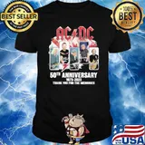 AC DC 50th anniversary 1973-2023 thank you for the memories signatures shirt