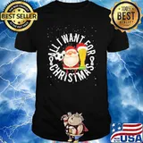 All I want for Christmas Santa Claus cup shirt