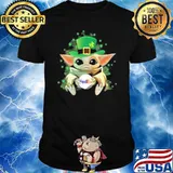 Baby yoda hug FedEx St.Partrick's day shirt