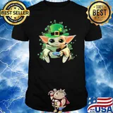 Baby yoda hug Ford St.Partrick's day shirt
