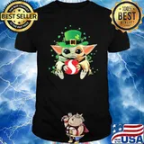 Baby Yoda hug Safewayk St.Patrick's day shirt