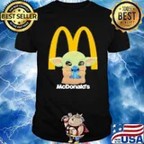 Baby yoda hug Stitch McDonald's shirt