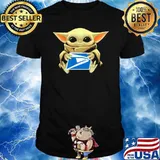 Baby Yoda hug USPS shirt
