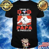 Being a dad is an honor being a papa is priceless Toronto Blue Jays Canada flag baseball shirt