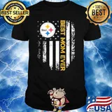 Best mom ever Steeler Amrica flag shirt