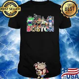 Boston Red Sox Bruins Patriots Celtics mascot shirt