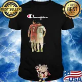 Champion Ronaldo Messi signatures shirt