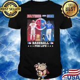 Father and son baseball for life Los Angeles Angel Toronto Blue Jays signatures shirt