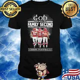 God first family second then Chiefs footballs Mahomes Kelce signatures shirt