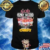 God first family second then Kansas city Chiefs basketball signatures shirt