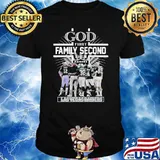 God first family second then Las Vegas Raiders signatures shirt