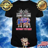 God first family secondthen Detroit Pistons signatures shirt